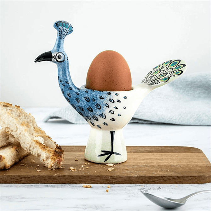Hannah Turner Handmade Ceramic Peacock Egg Cup